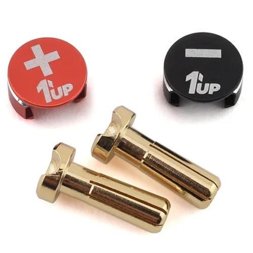 LowPro Bullet Plugs &amp; Grips - 4mm - Black/Red  190431