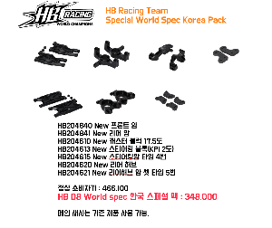 HB Racing D819rs World Special Spec 한국 패키지